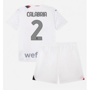 Maillot de foot AC Milan Davide Calabria #2 Extérieur enfant 2023-24 Manches Courte (+ pantalon court)
